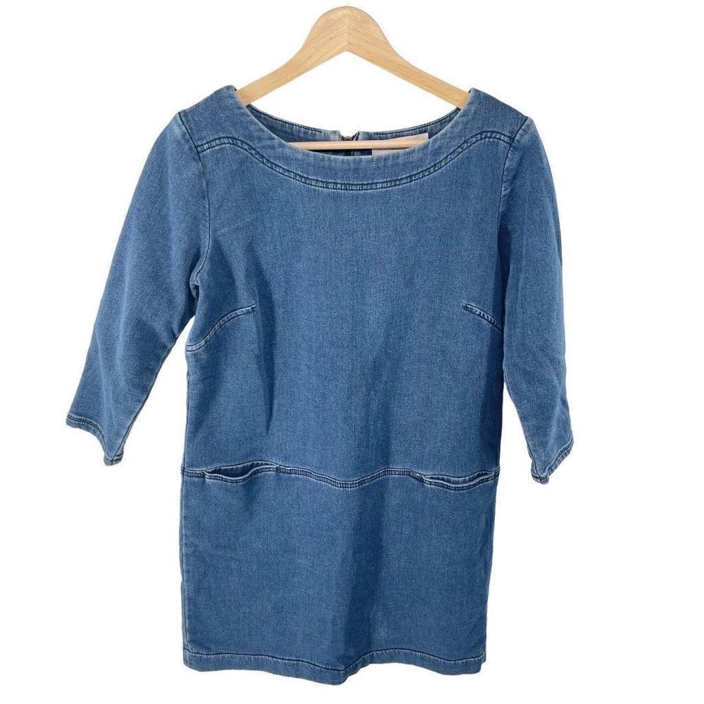 Ann Taylor Loft Women's Soft Denim Mini Shift Dress Size XS